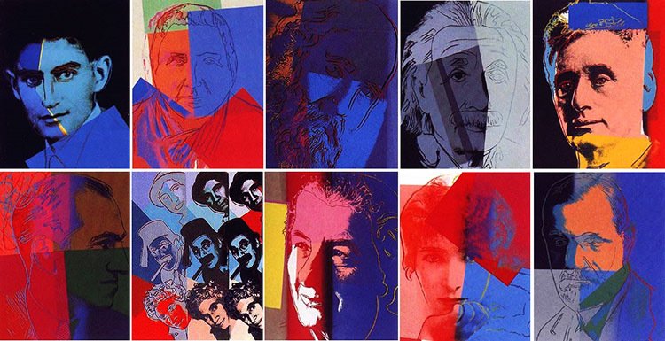 Obras Famosas de Andy Warhol - Ten Portraits of Jews from the Twentieth Century