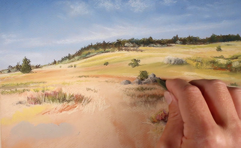 2 Formas de dibujar paisajes con gises pastel (paso a paso) 